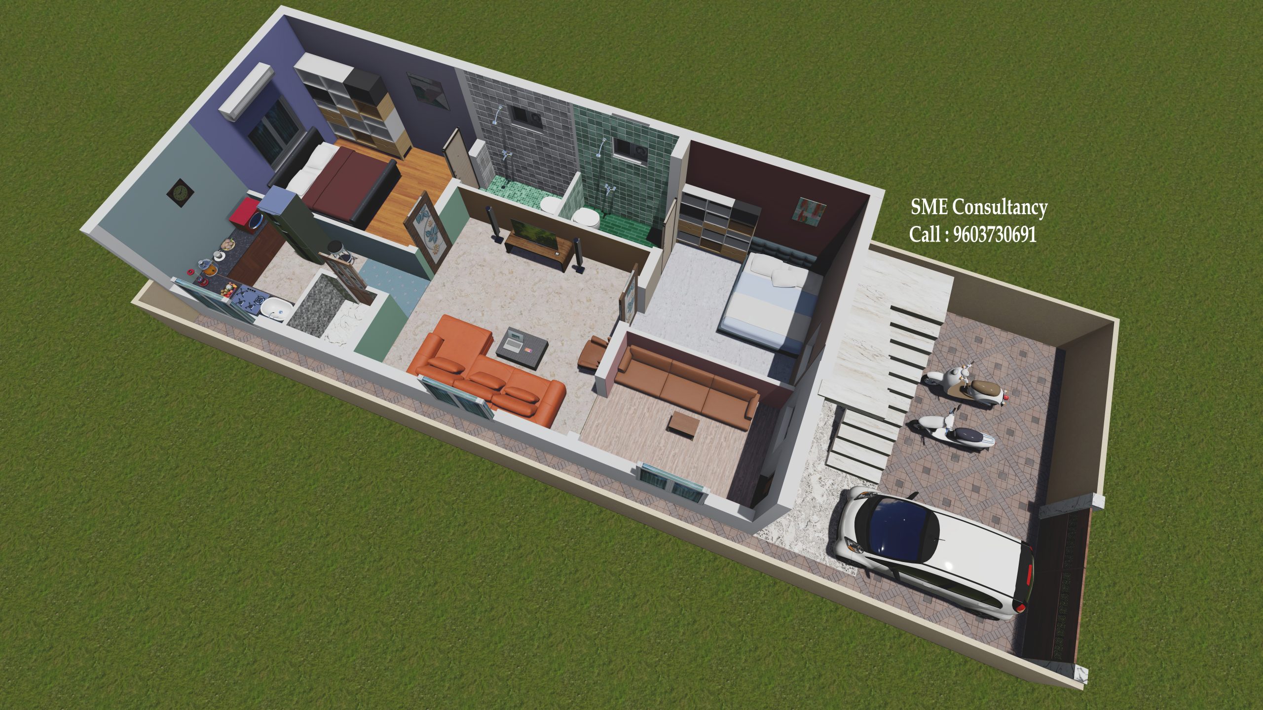 3D Floor Plan — Design 2 — SME Consultancy