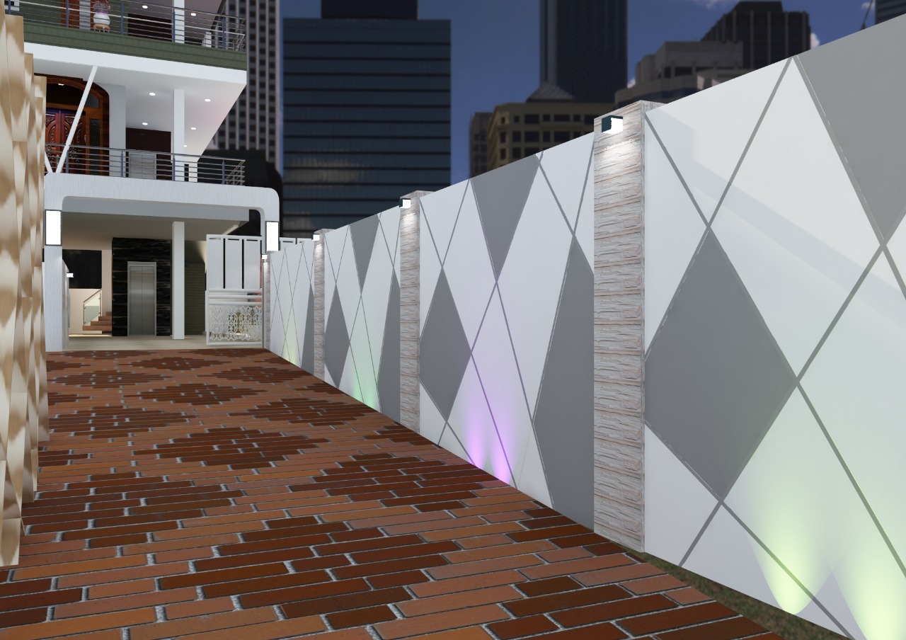 House 01 Compound Wall Design