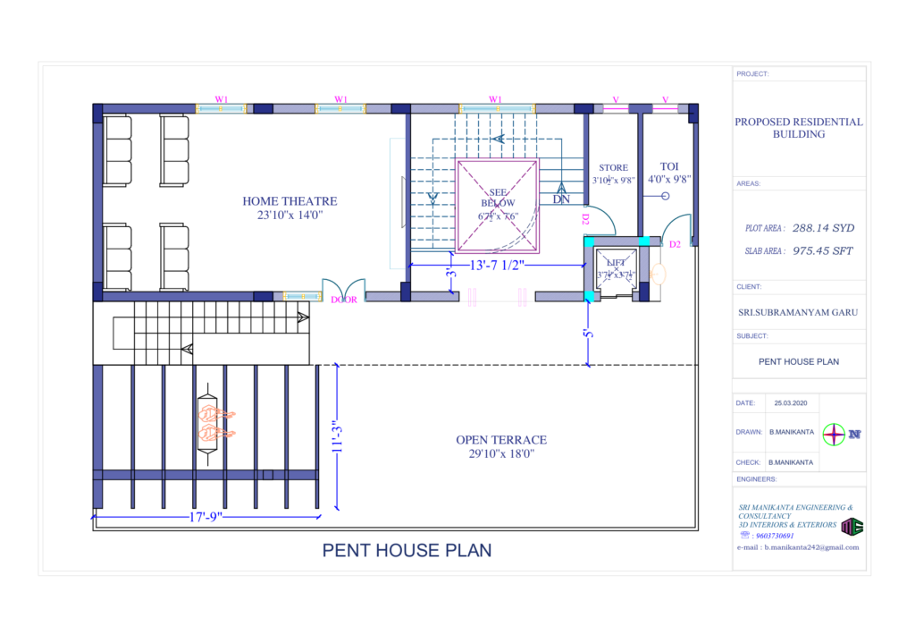 SME Consultancy — Penthouse & Home Theatre Plan