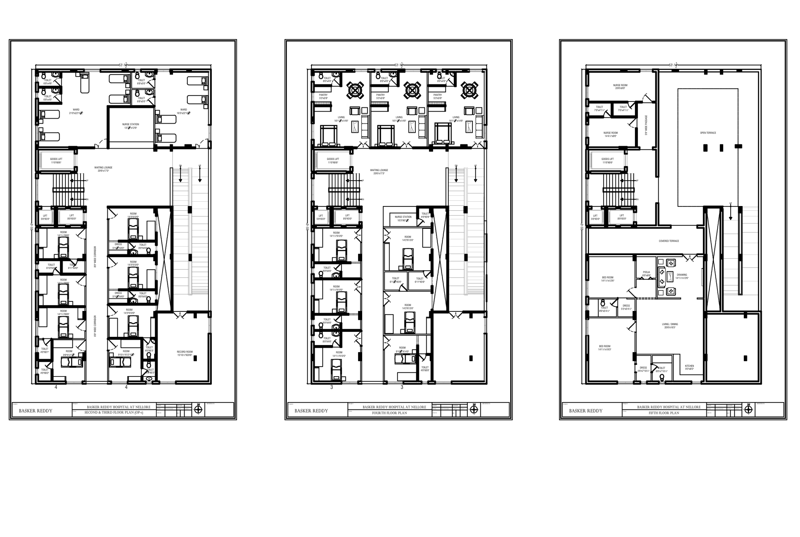 Public and commercial building floor plan drawing set