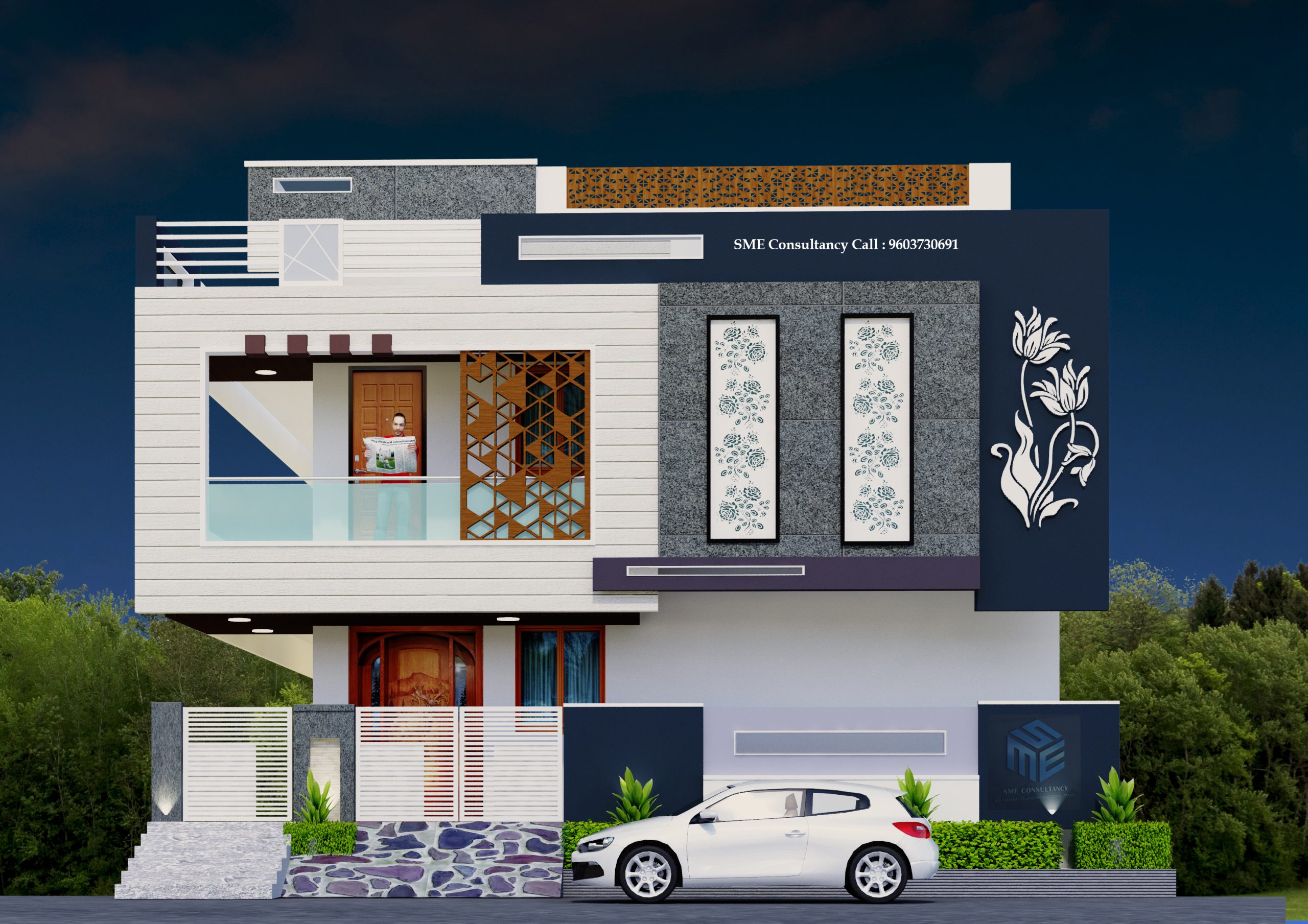 G+1 house elevation — Design 1 — SME Consultancy
