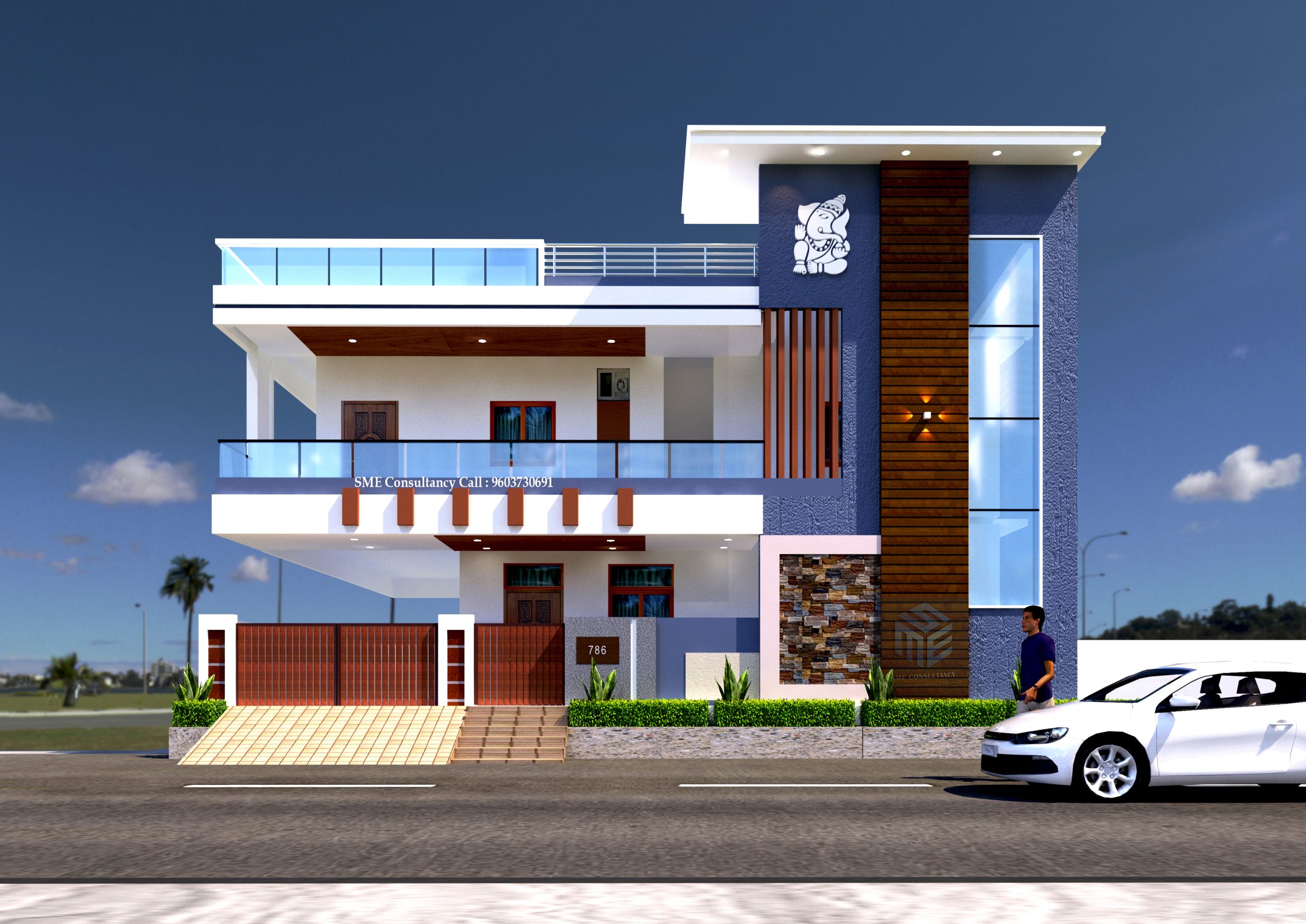 G+1 house elevation — Design 12 — SME Consultancy