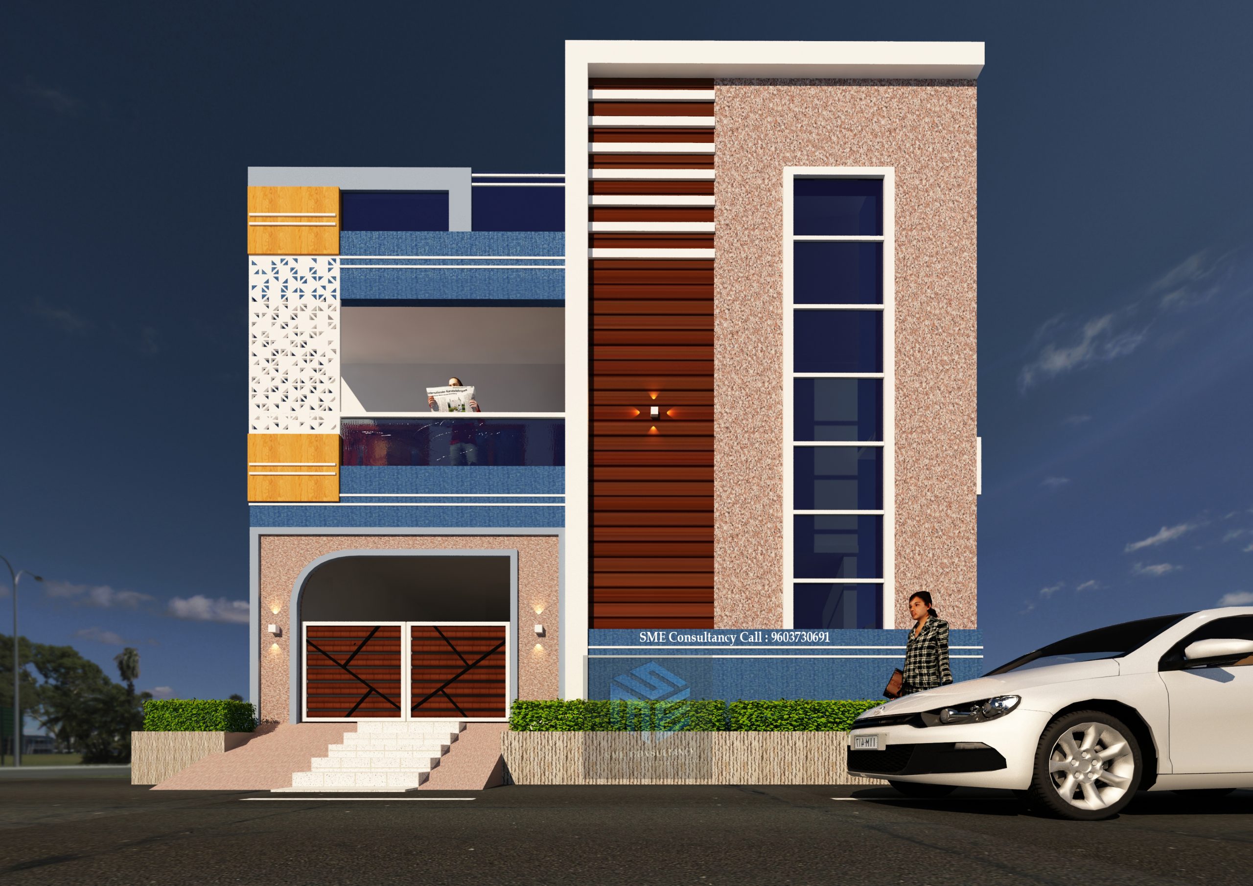 G+1 house elevation — Design 13 — SME Consultancy