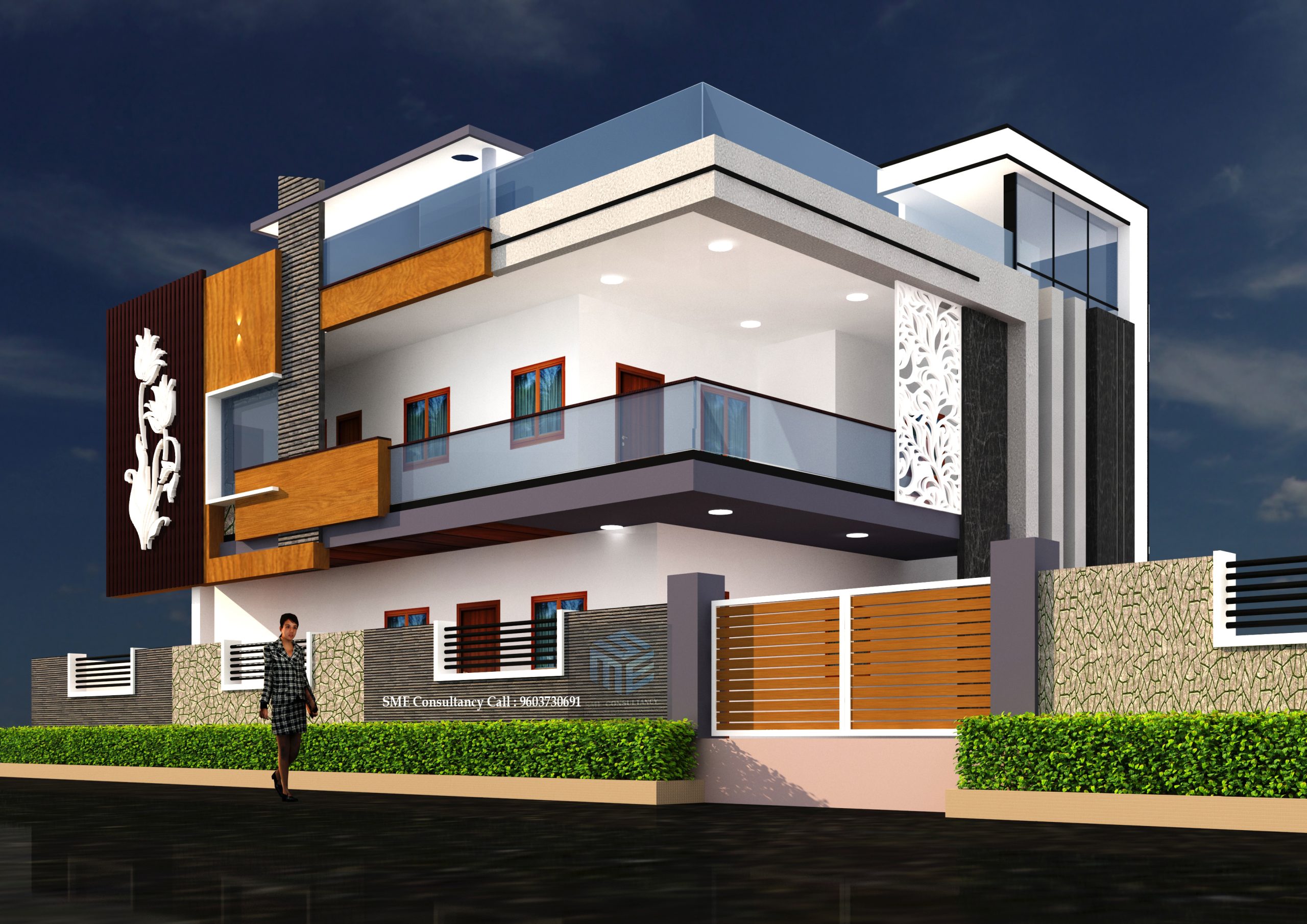 G+1 house elevation — Design 14 — SME Consultancy