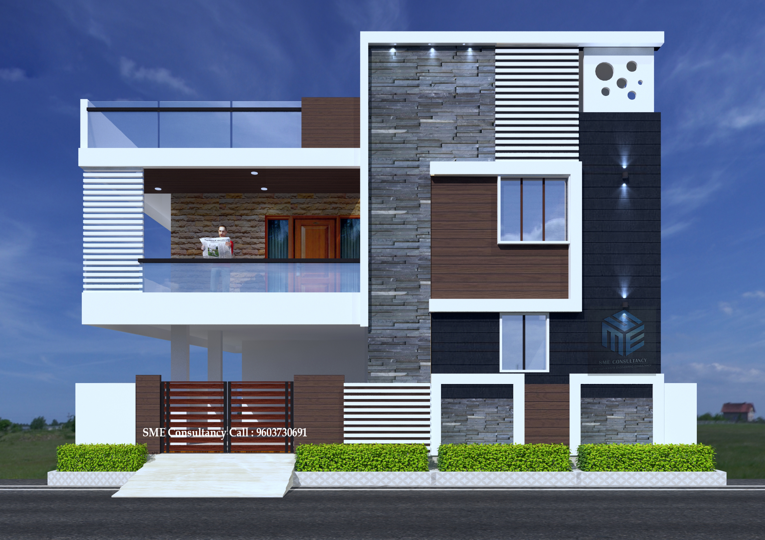 G+1 house elevation — Design 16 — SME Consultancy