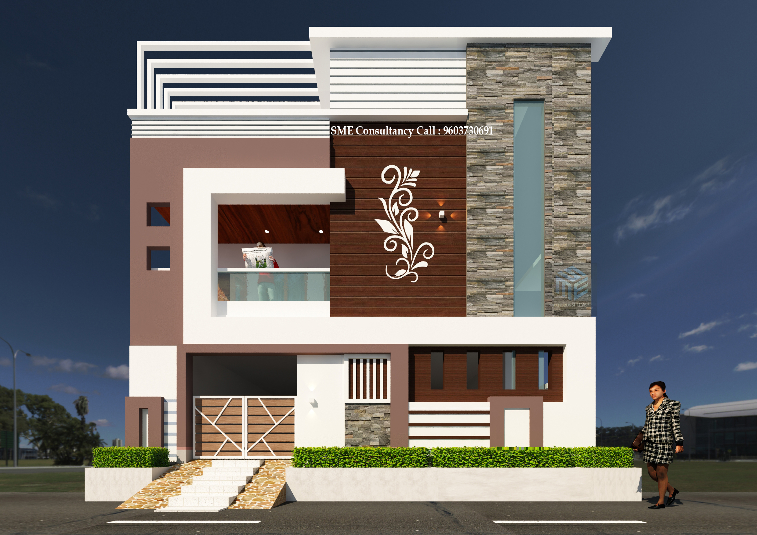 G+1 house elevation — Design 18 — SME Consultancy