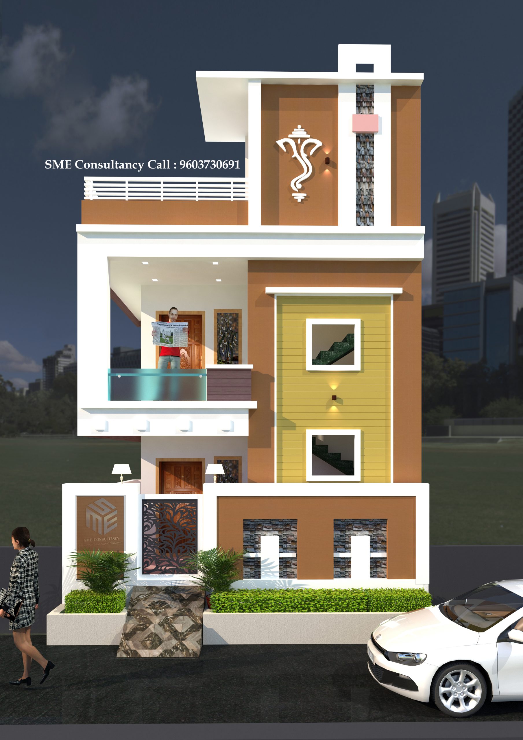 G+1 house elevation — Design 2 — SME Consultancy