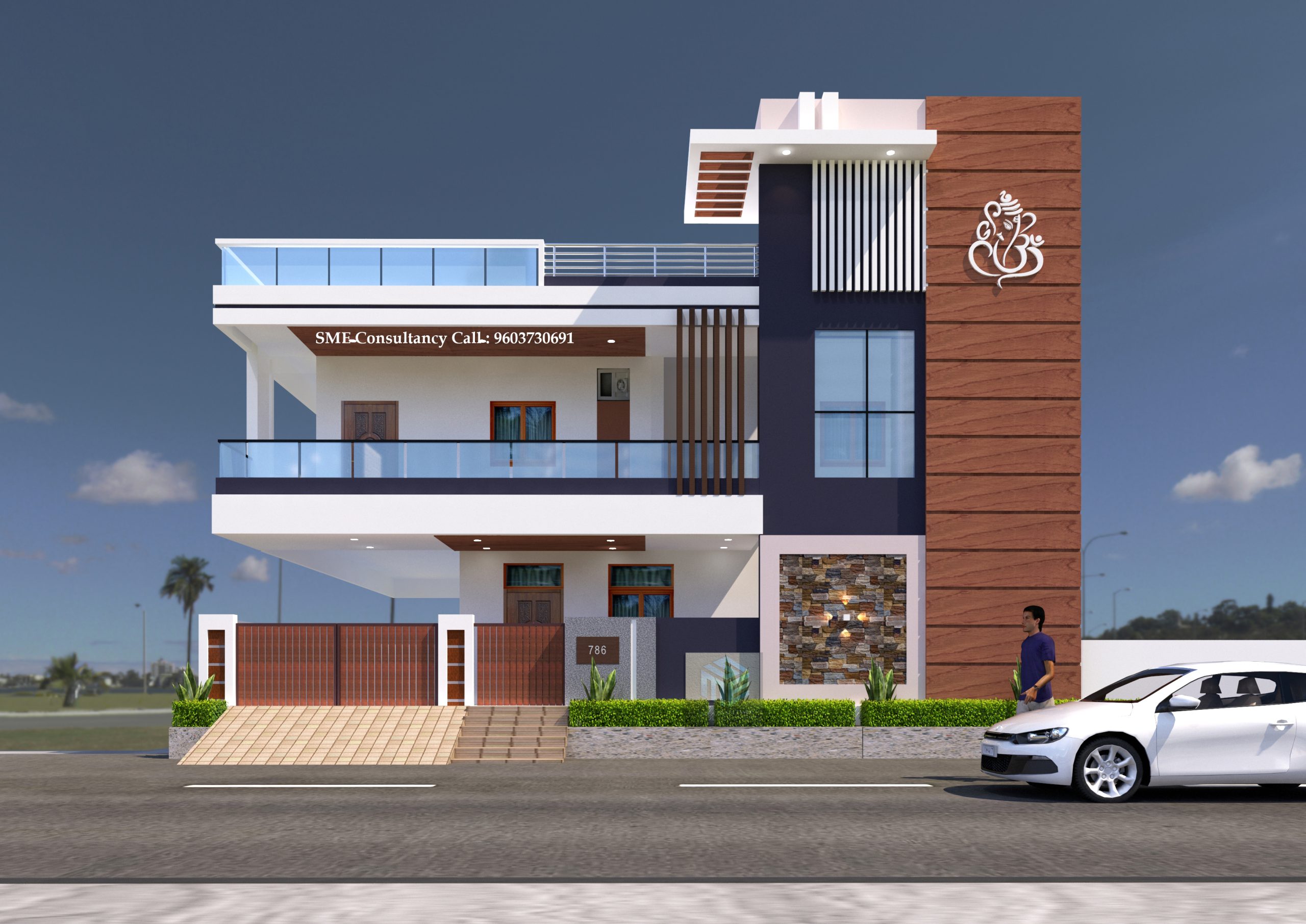 G+1 house elevation — Design 3 — SME Consultancy