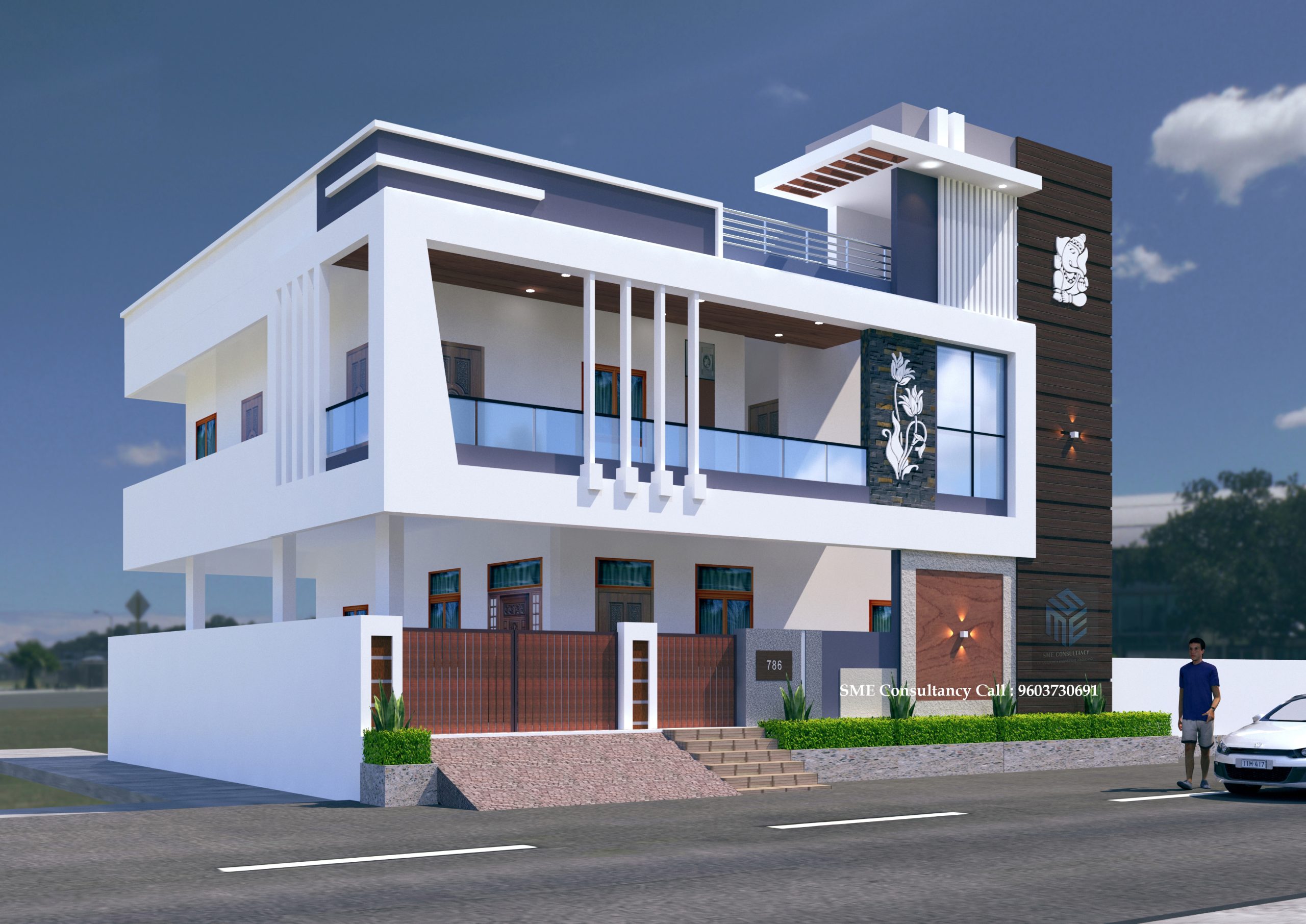 G+1 house elevation — Design 4 — SME Consultancy
