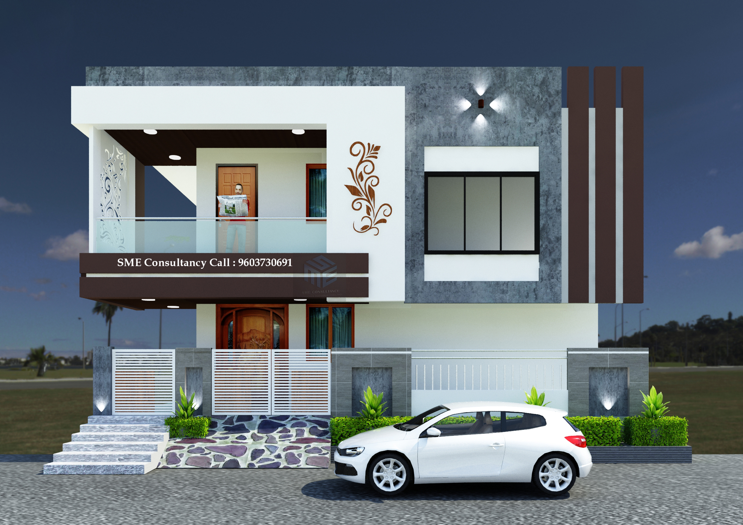 G+1 house elevation — Design 5 — SME Consultancy