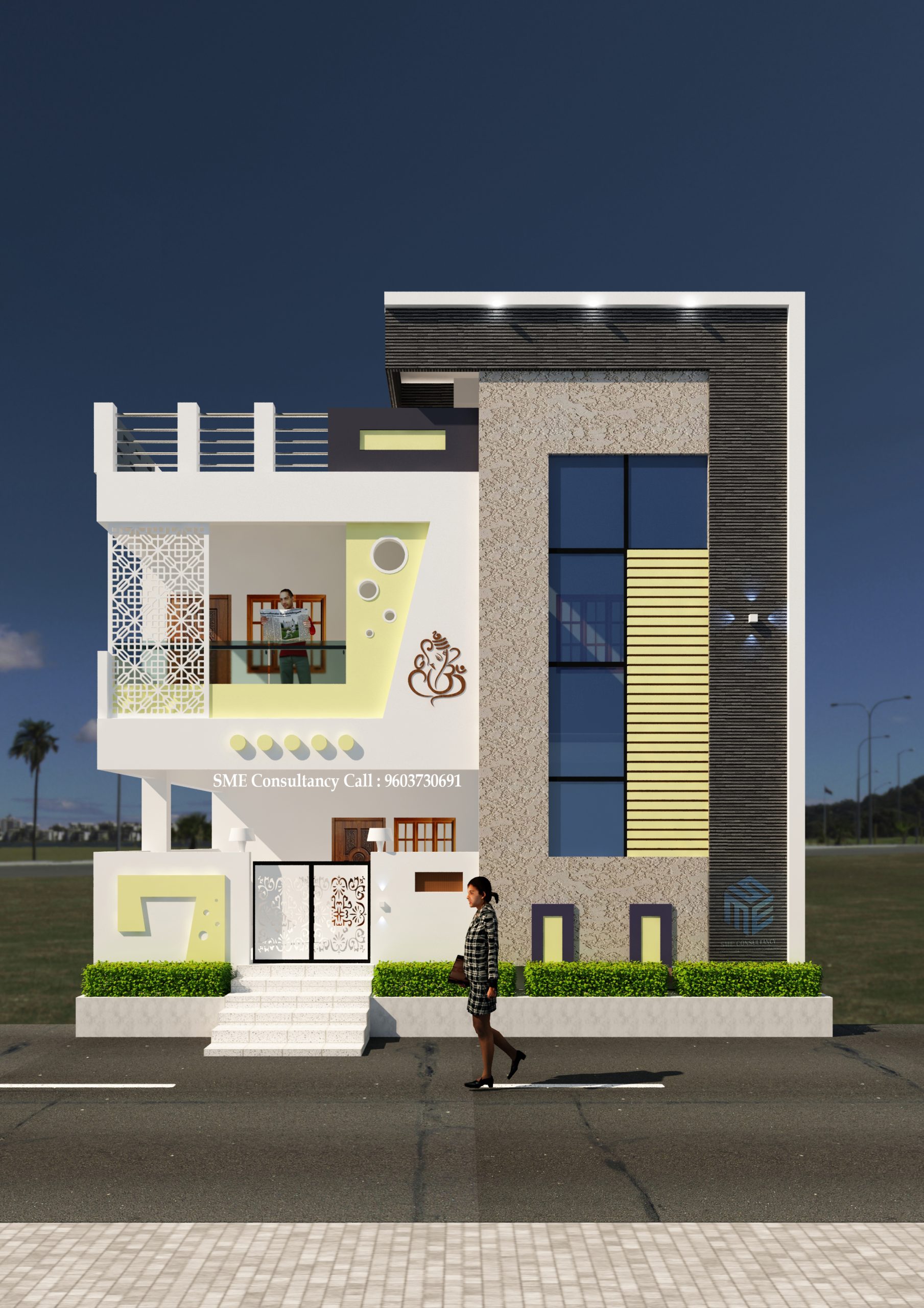 G+1 house elevation — Design 7 — SME Consultancy