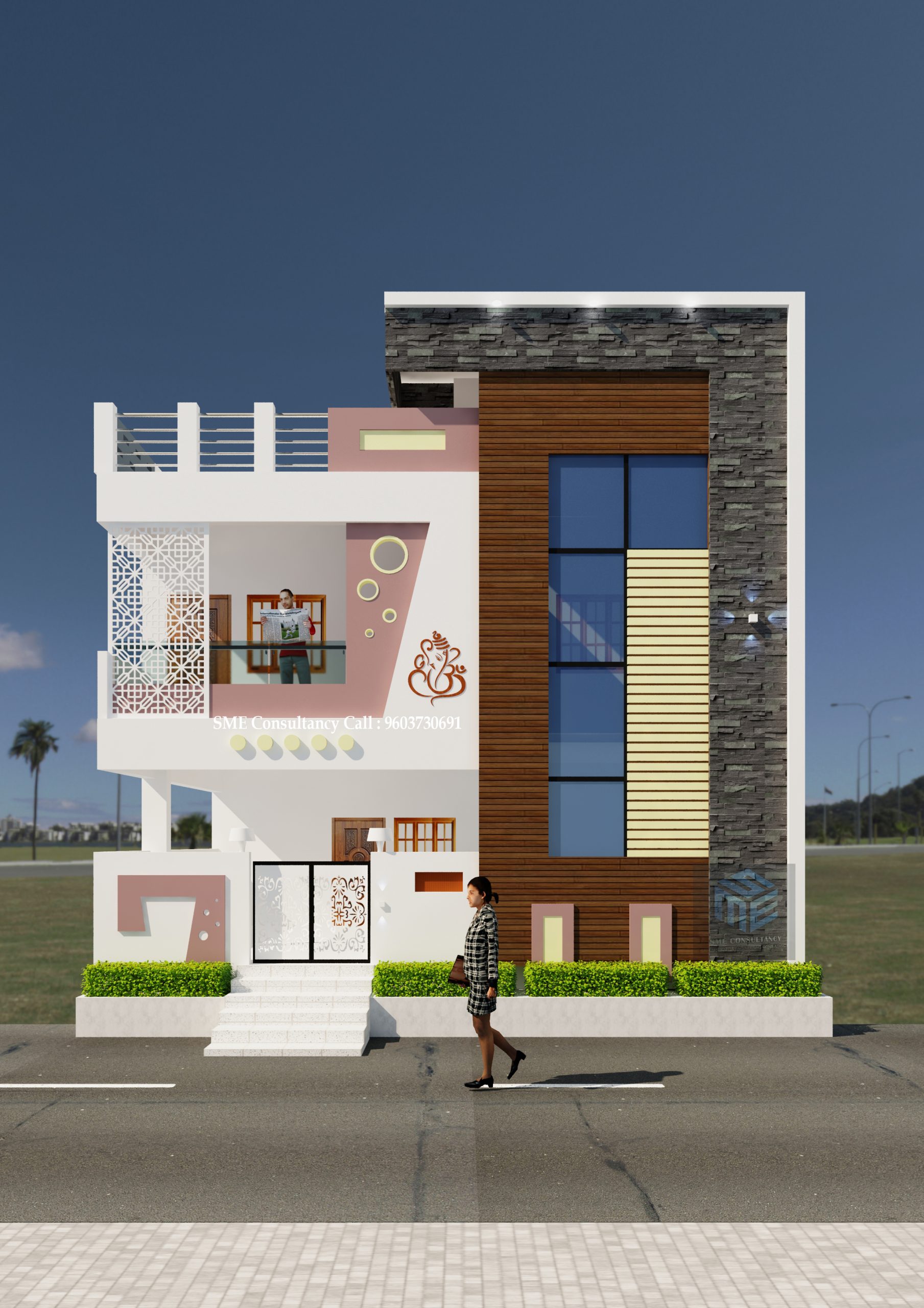 G+1 house elevation — Design 8 — SME Consultancy