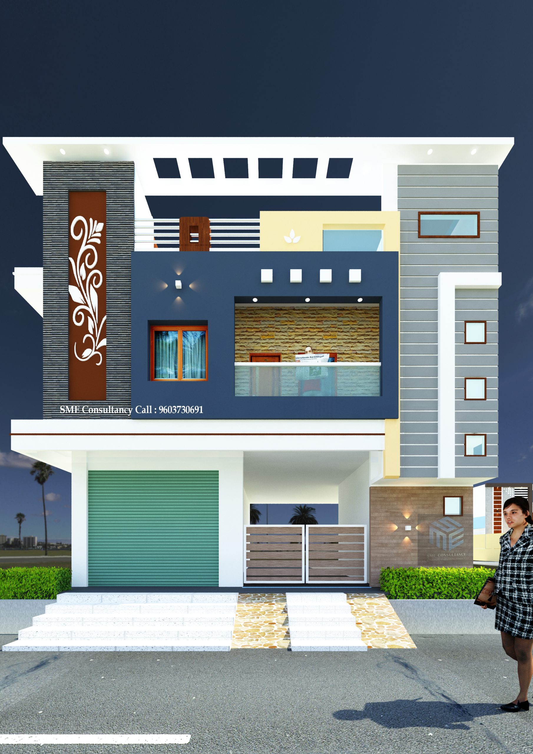 G+1 house elevation — Design 9 — SME Consultancy