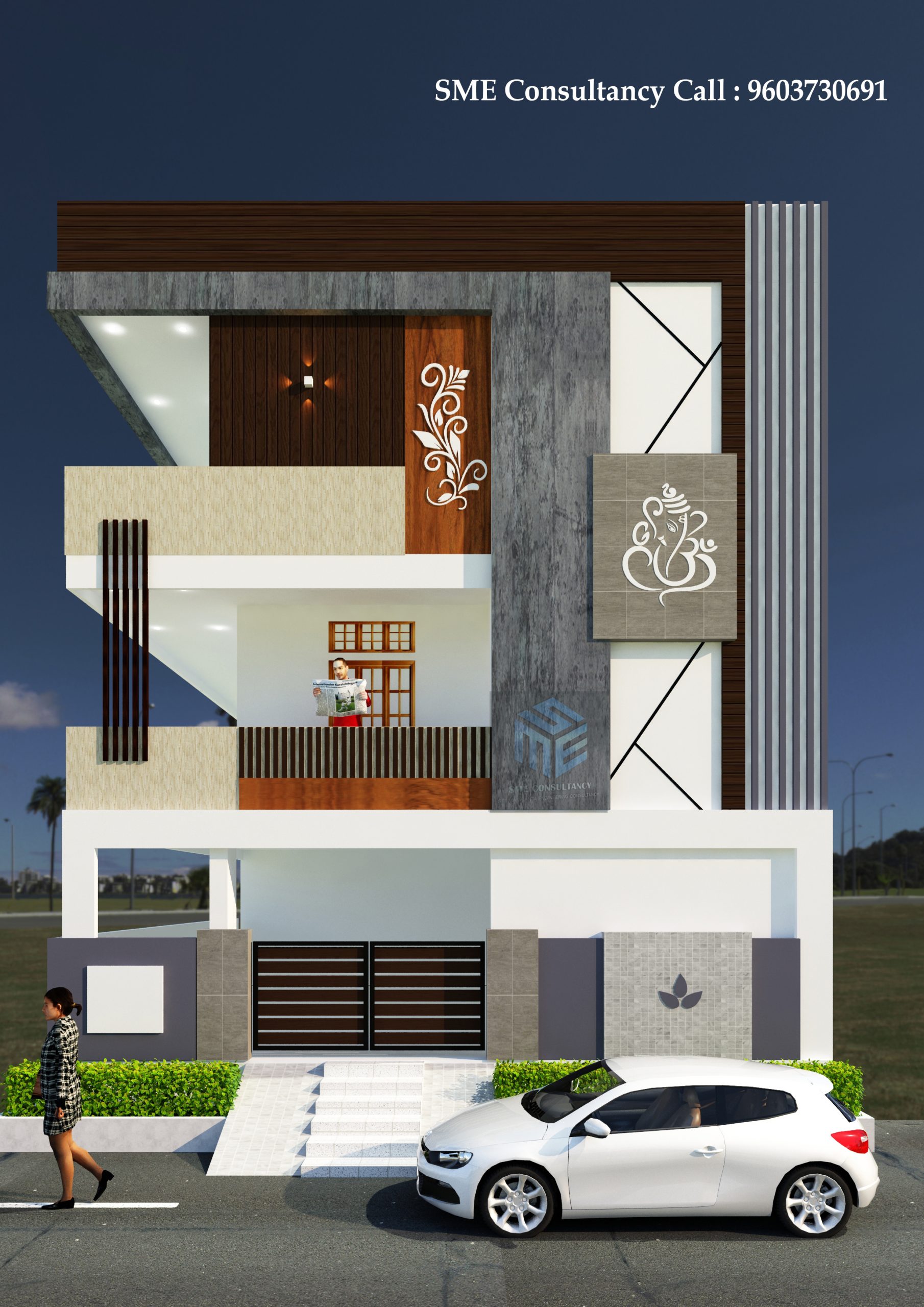 G+2 house elevation — Design 21 — SME Consultancy