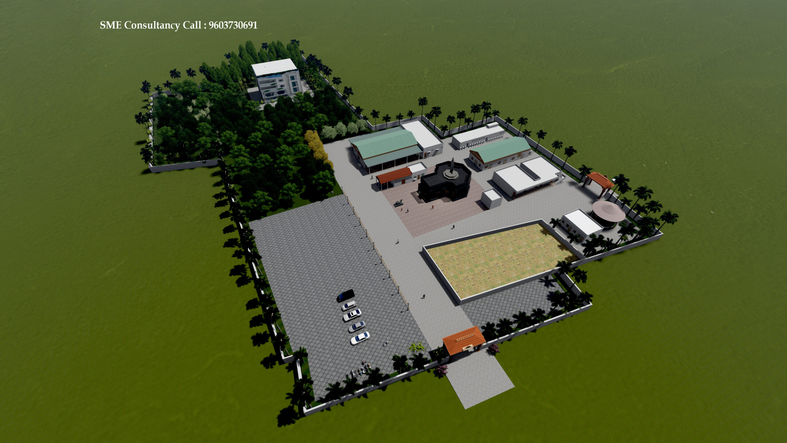 Aerial 3D landscape and site planning visualization