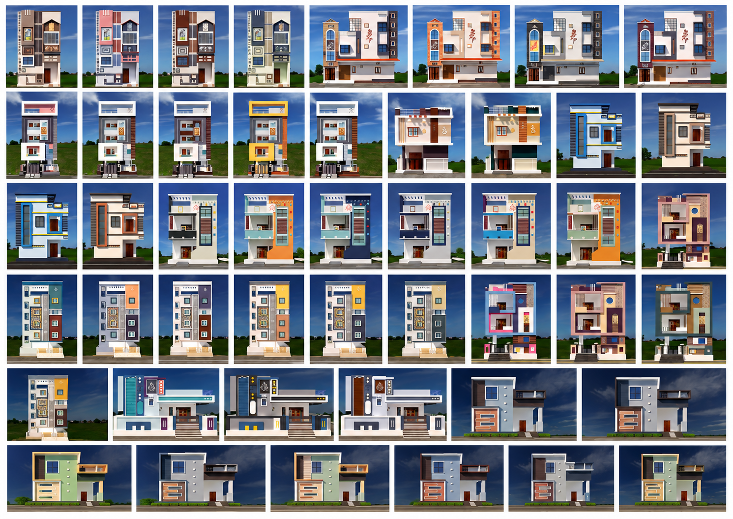 SME Consultancy house exterior colour options collage